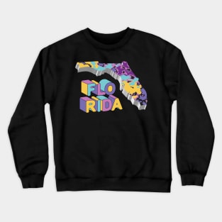 Florida State Map Art Crewneck Sweatshirt